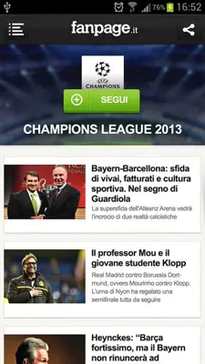 Fanpage android App screenshot 1